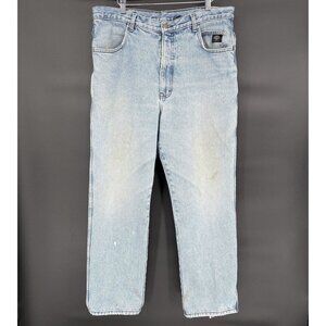 Vintage Harley Davidson Men's Traditional Light Wash Denim Jeans 36 USA Biker